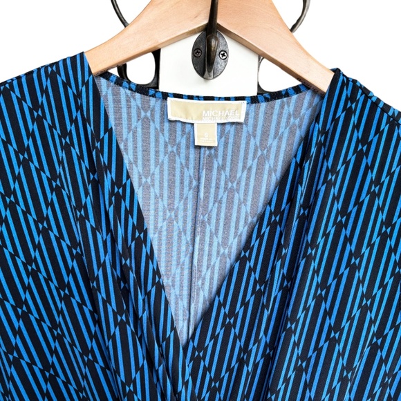 MICHAEL Michael Kors | Women's Blue Design Wrap Dress - Picture 6 of 10